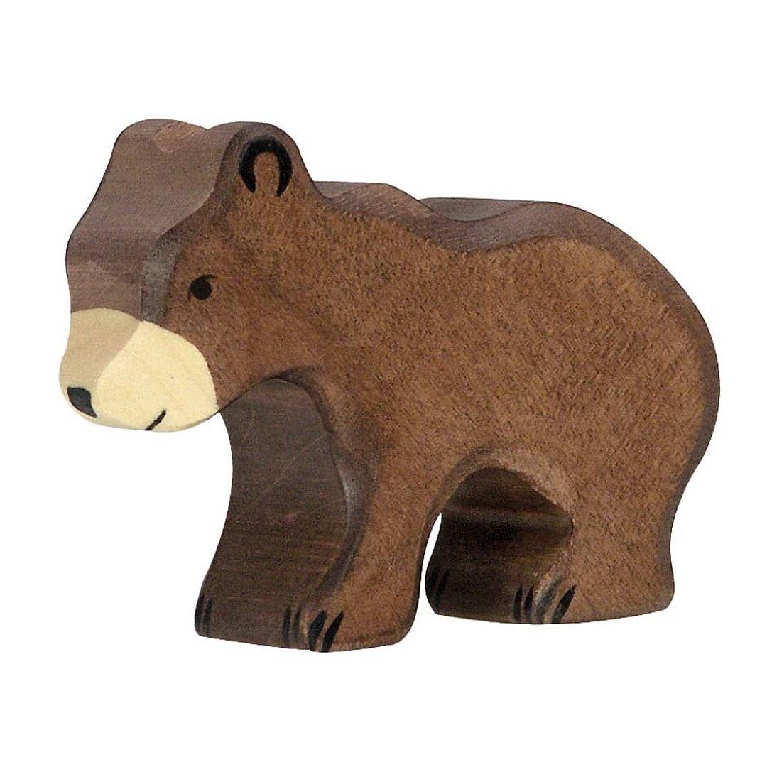Wood Figure | Small Brown Bear