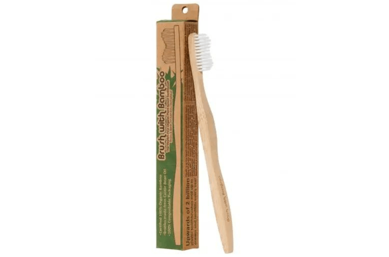 Brush With Bamboo Standard Soft Adult Bamboo Toothbrush