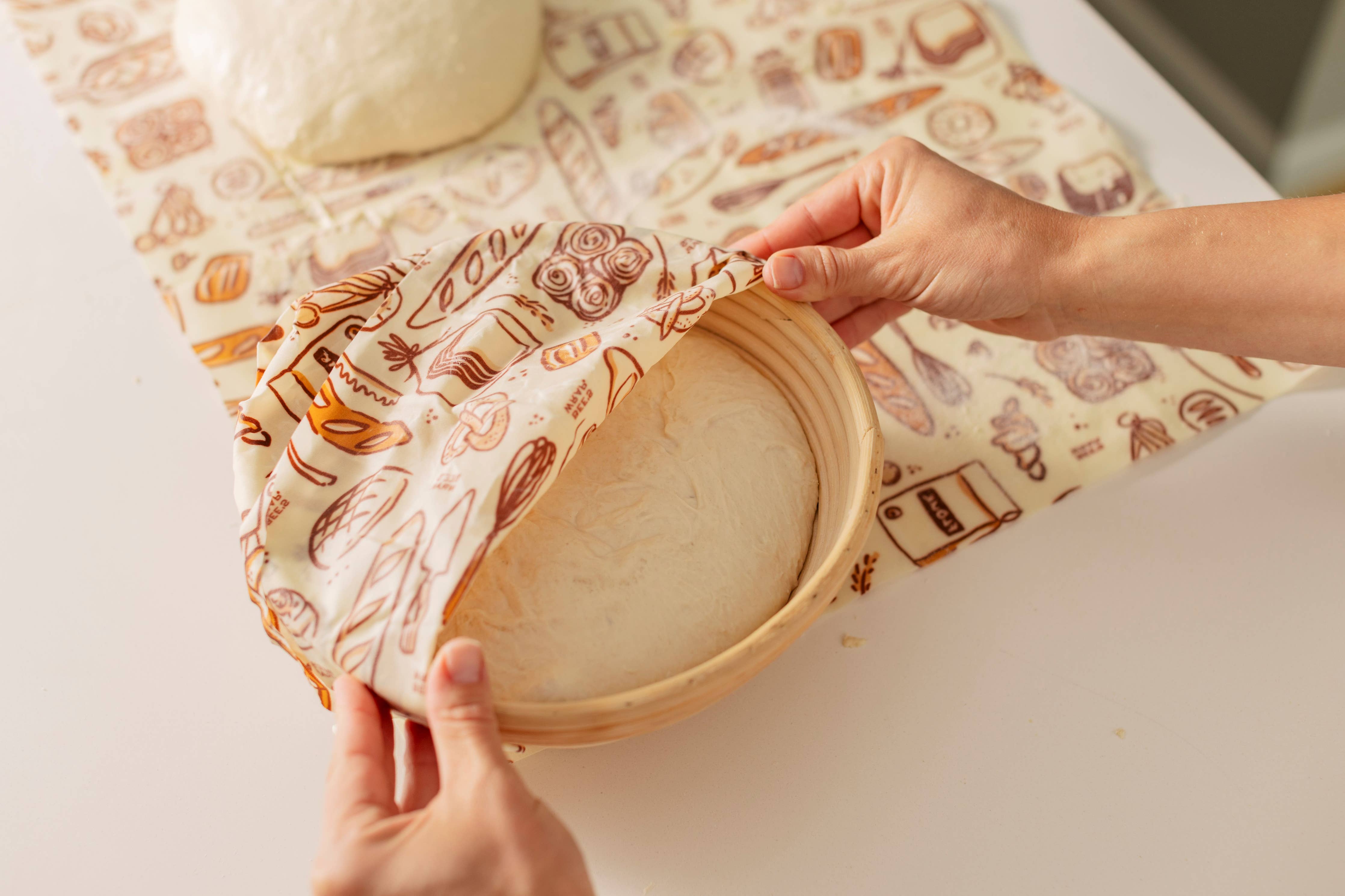 Bread Bag – Organic Cotton Bakery Lane Print  | Bee's Wrap