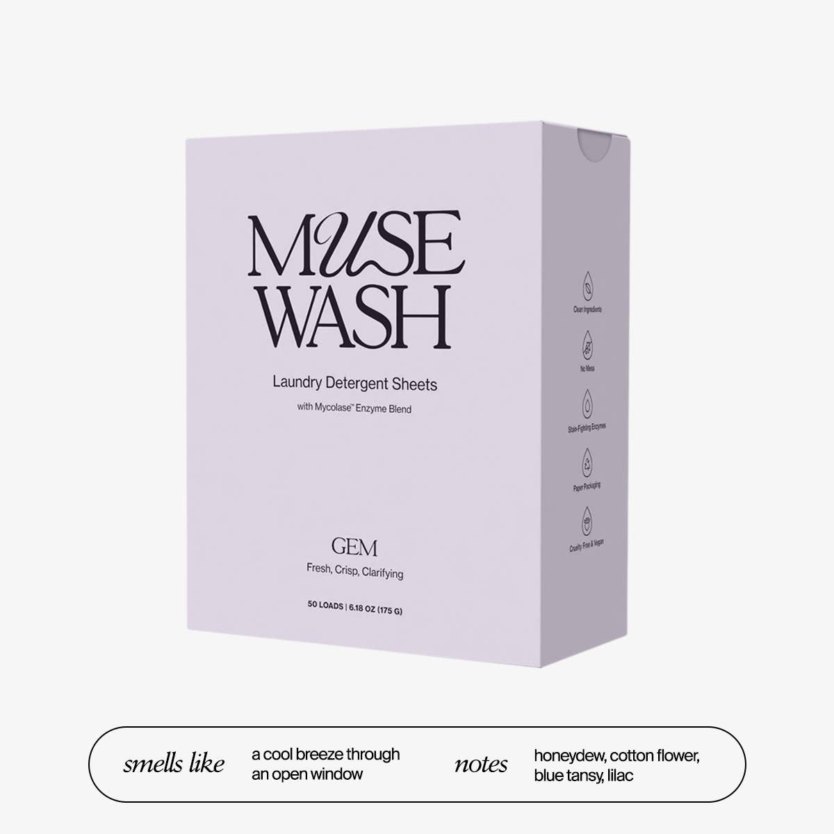 Laundry Detergent Sheets – Enzyme-Powered, Plastic-Free | MUSEWASH