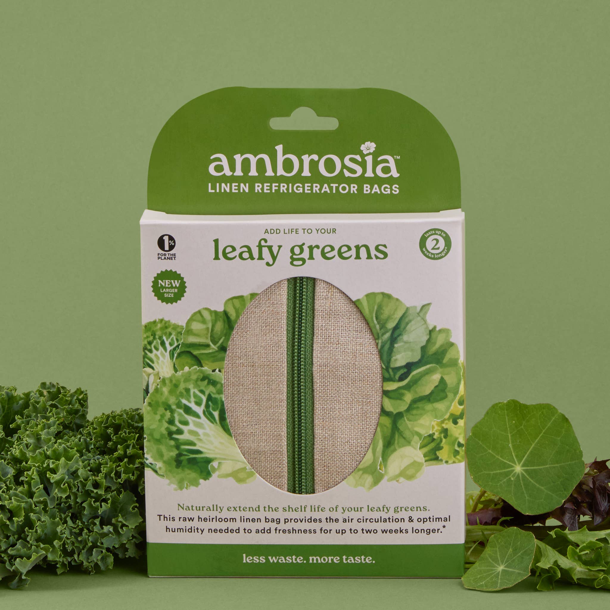 Leafy Greens Bag – Flax Linen Produce Preserver| Ambrosia Bag
