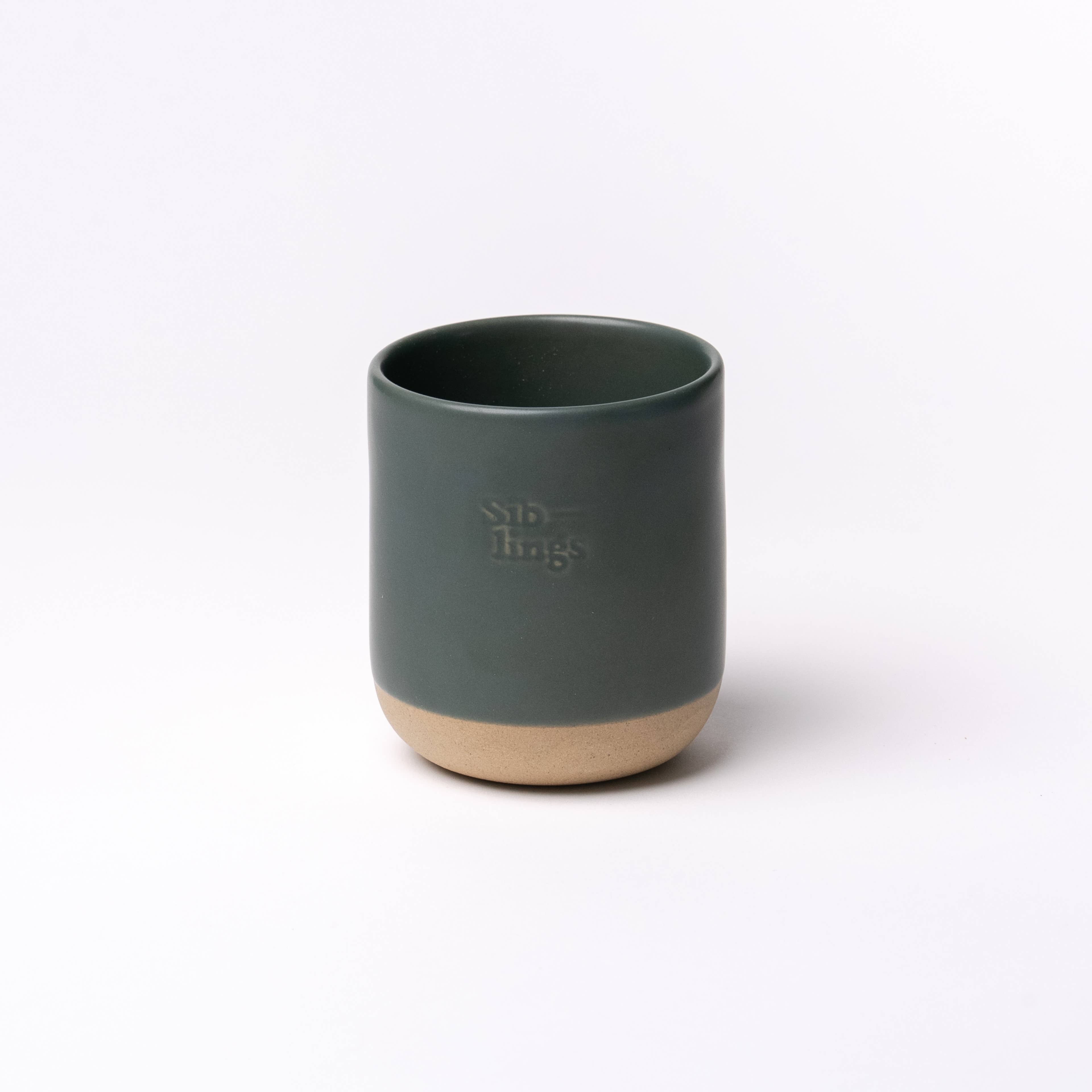 Forever Vessel in Evergreen – Refillable Ceramic Candle Holder