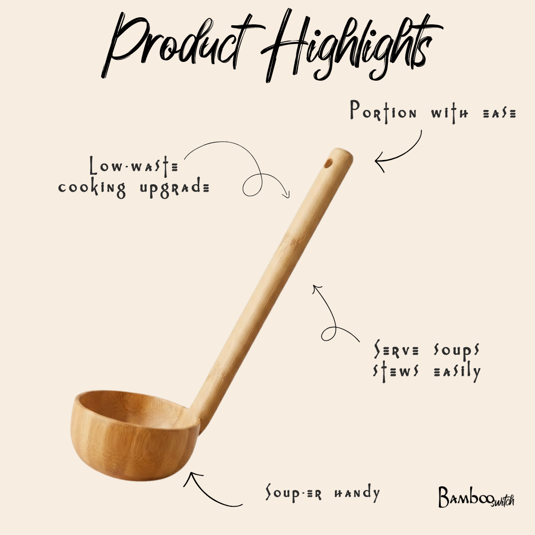 Bamboo Kitchen Utensil | Soup Ladle