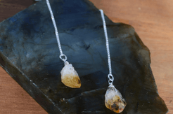 Ebb + Flow Citrine Crystal Threader Earrings