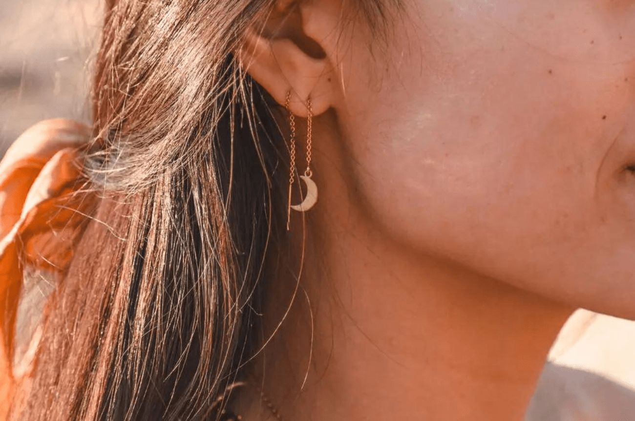 Ebb + Flow Gold Stevie Threader Earrings