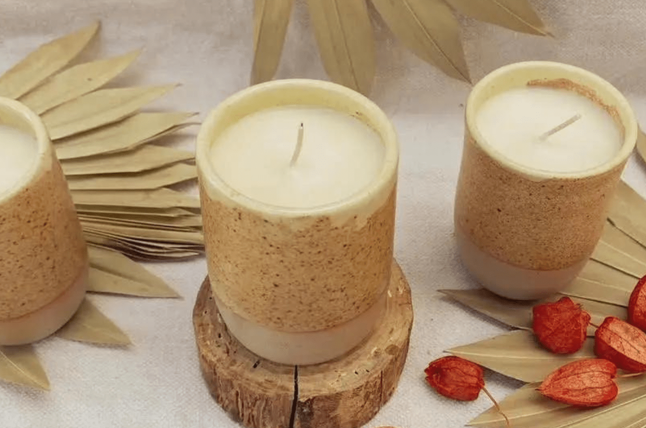 Ebb + Flow Matte Sun: Amber + Sandalwood Reusable Stoneware Candle