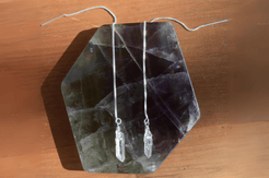 Ebb + Flow Quartz Crystal Threader Earrings