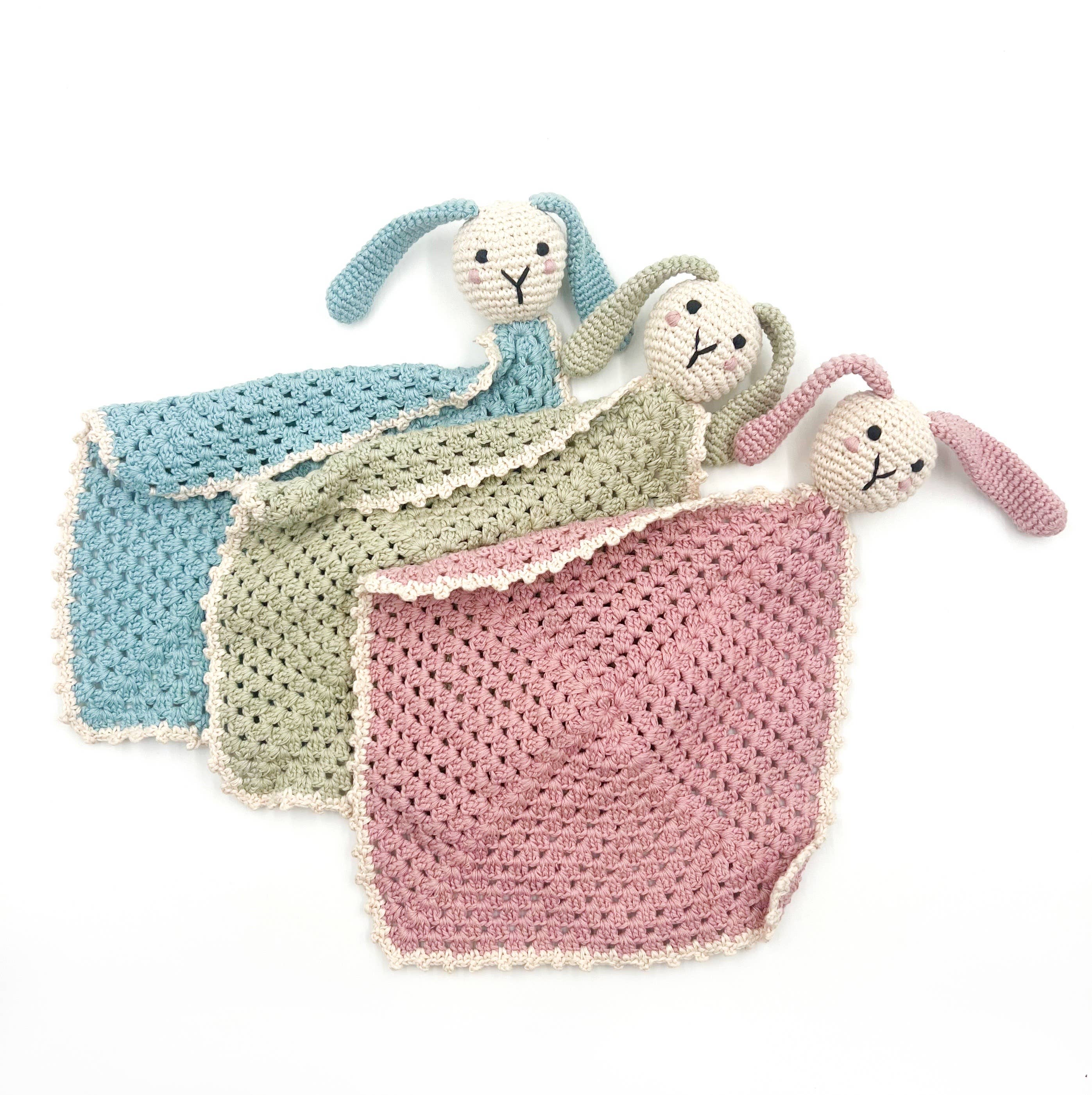 Sleepy Bunny Lovey - Organic Cotton Soother | Pebble