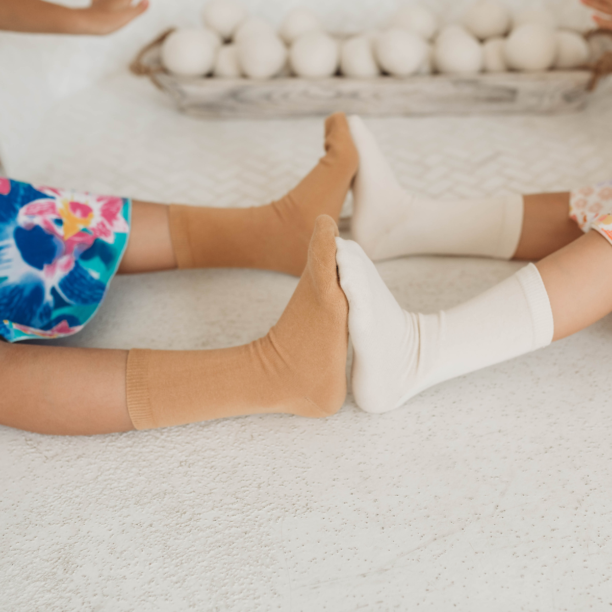 Kids' Socks, Pure (no dye) - 98% Organic Cotton (3-pack)