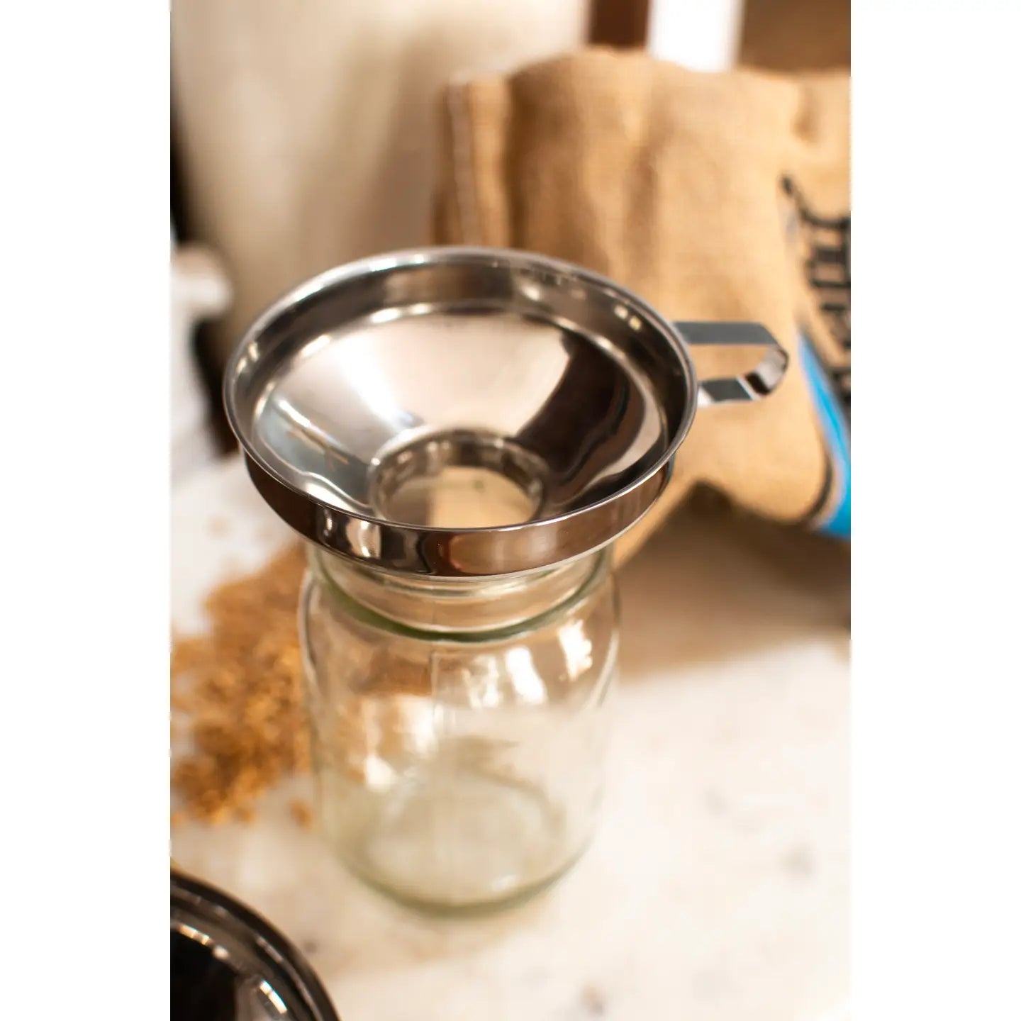 Stainless Steel Funnel with Handle