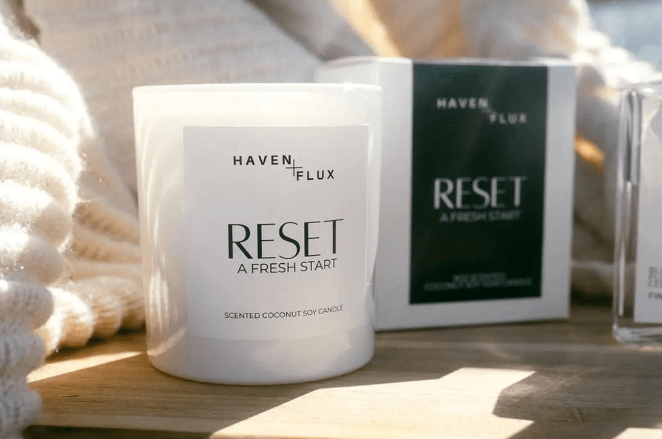 Haven and Flux Reset Scented Soy Candle