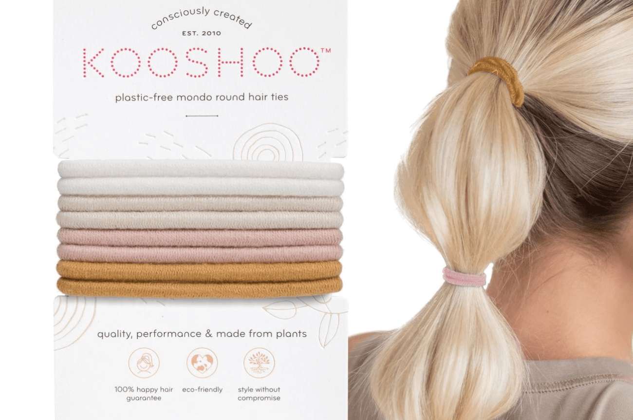 KooShoo Organic Hair Ties 8 Pack Round