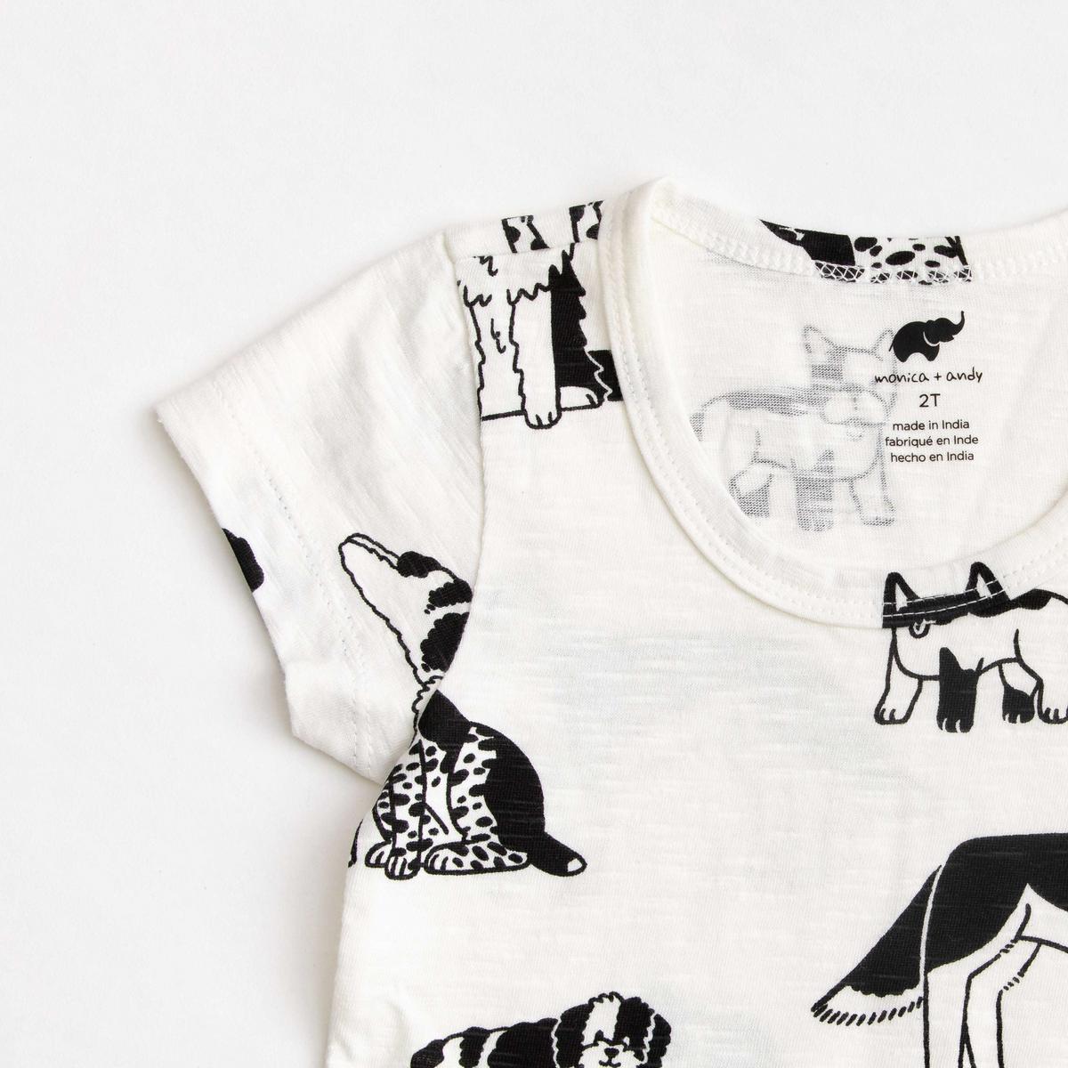 Short Sleeve Peplum Top - Puppy Love