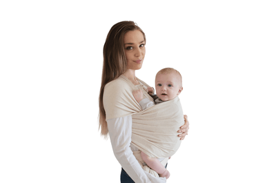 Mushie Beige Melange Baby Wrap