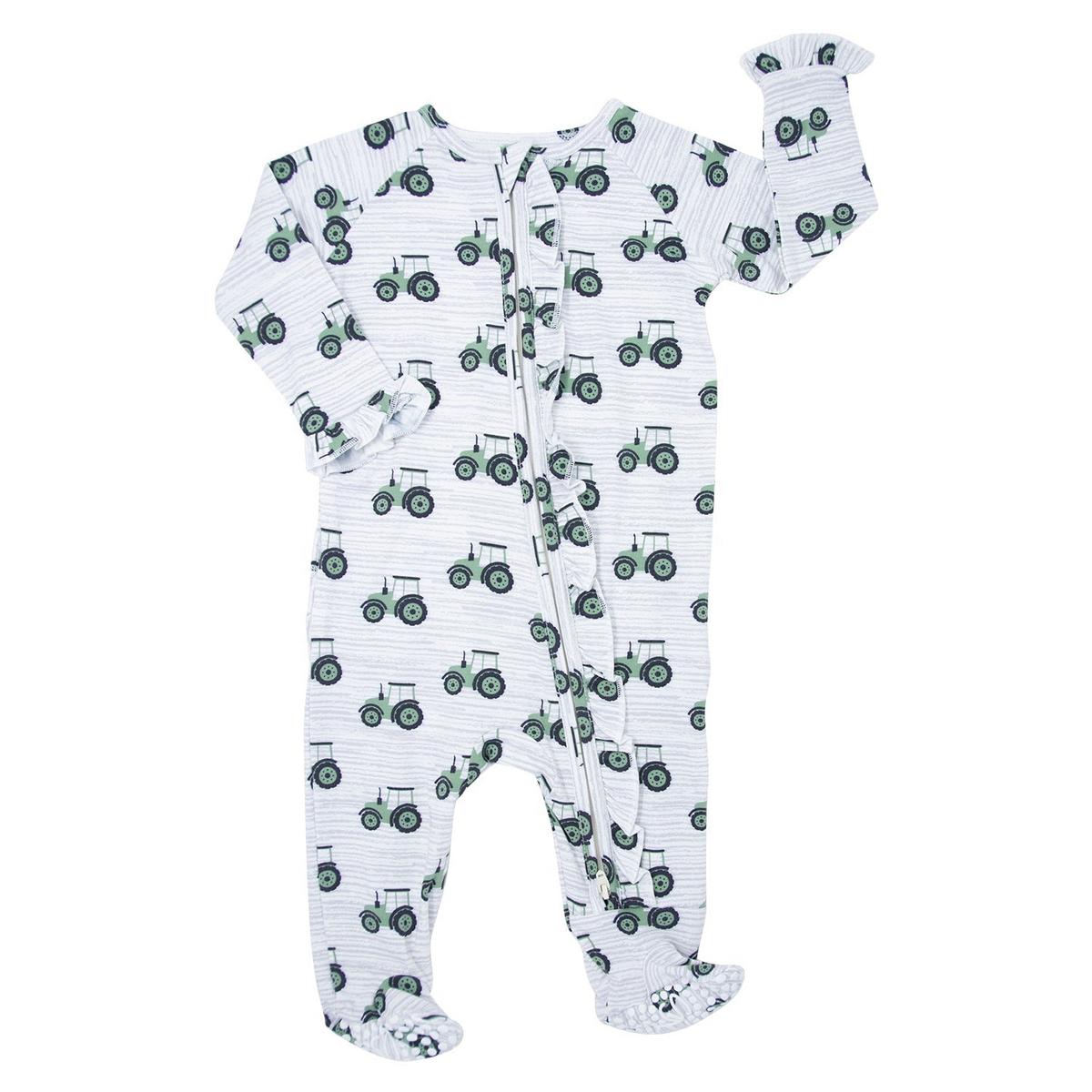 Ruffle Footie - Tractor