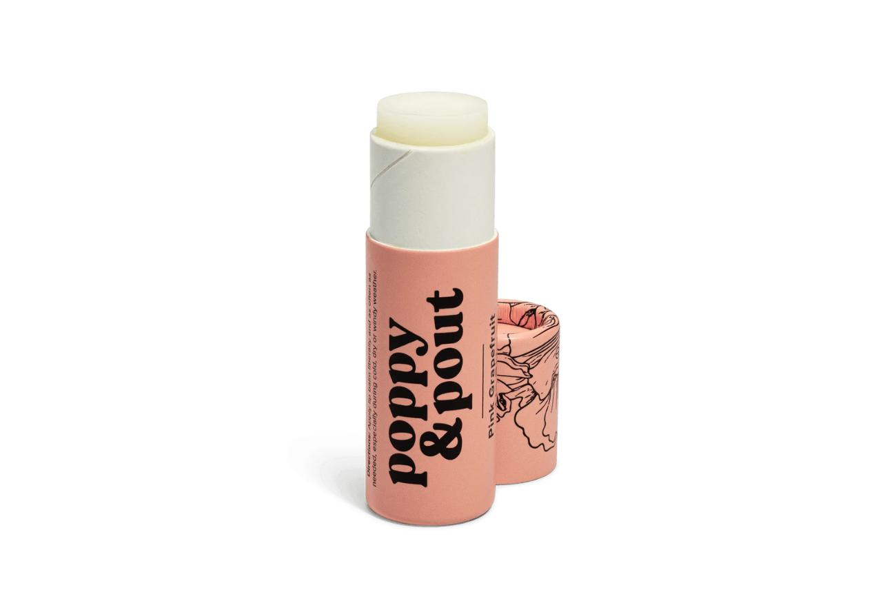 Poppy & Pout Pink Grapefruit Natural Lip Balm