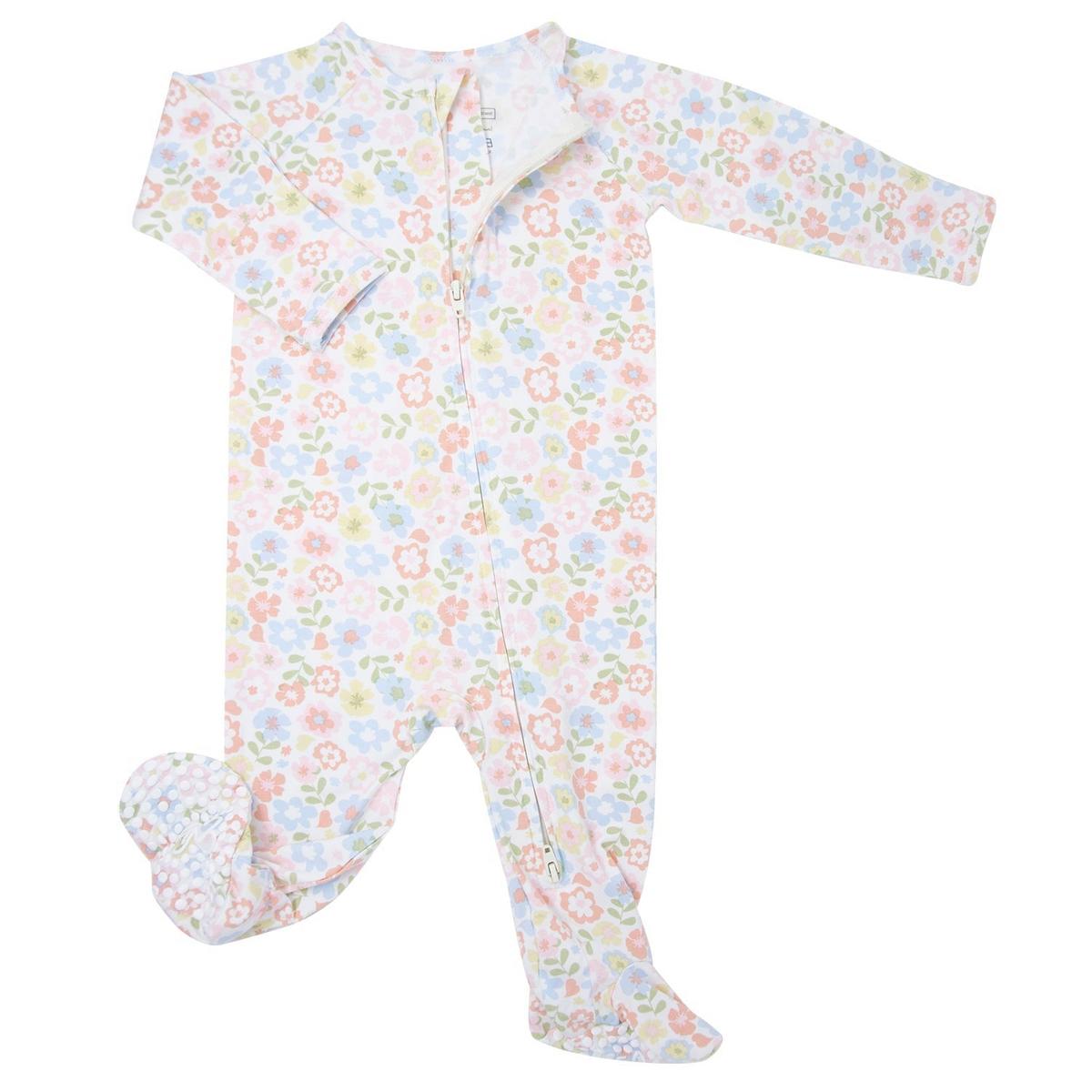 Luxaboo Zipper Footie - Pretty Pansy