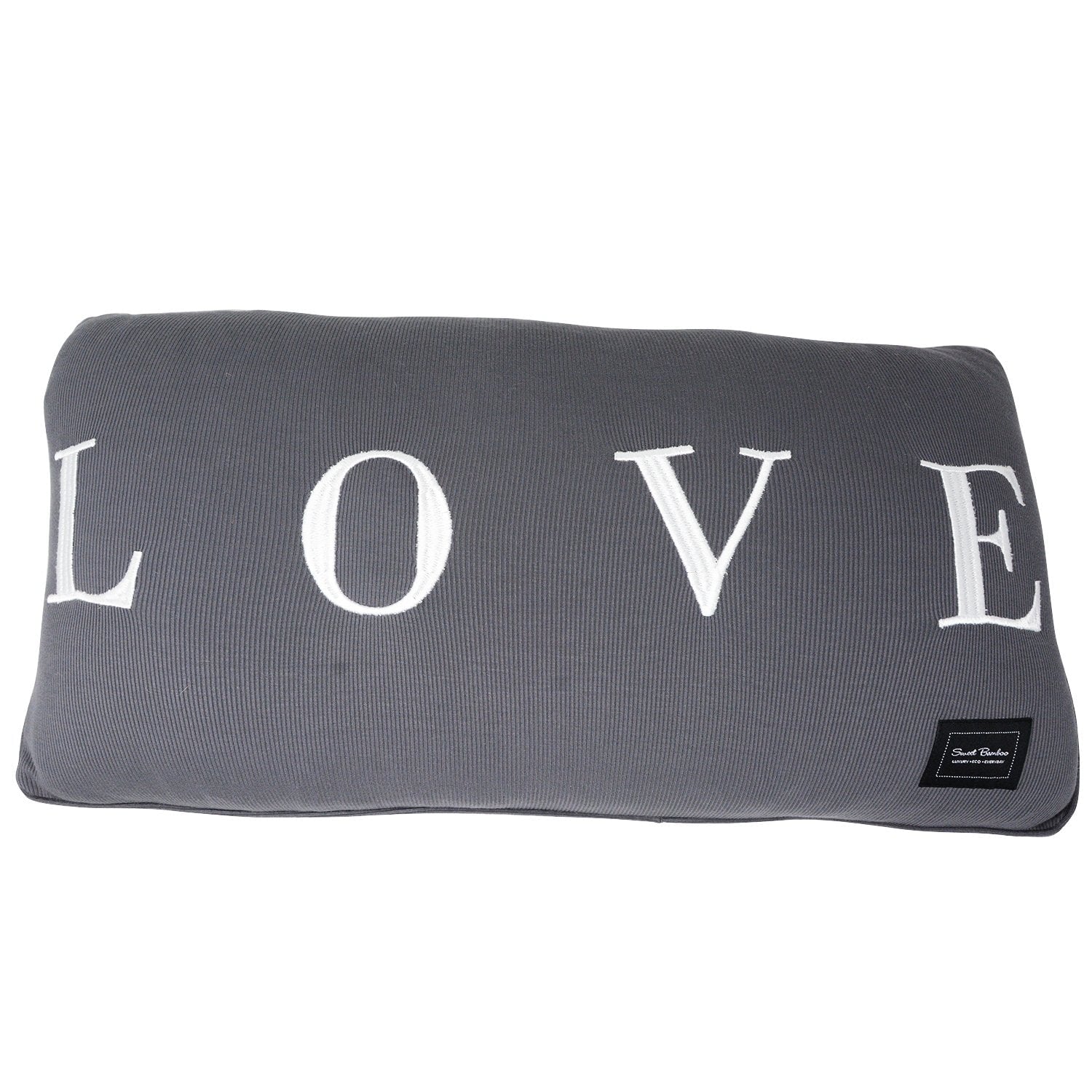 Pillow Sham - Charcoal Ribbed