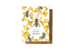 Root & Branch Paper Co. To The Birthday Queen-Birthday Queen Bee Card Eco Friendly Seasonal Greeting Cards