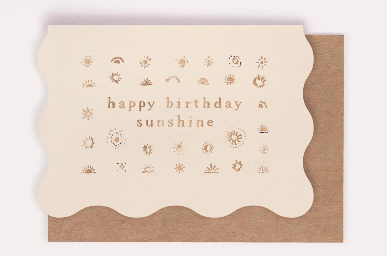 Sister Paper Co. Happy Birthday Sunshine Wavy Greeting Cards