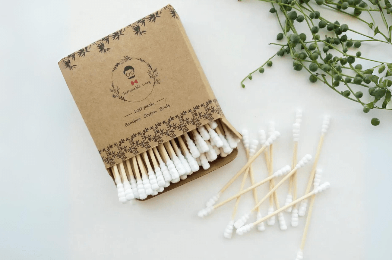 Smile Boutiques Organic Bamboo Cotton Buds-100 Pack