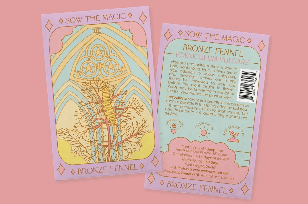 Sow the Magic Bronze Fennel Tarot Seed Collection