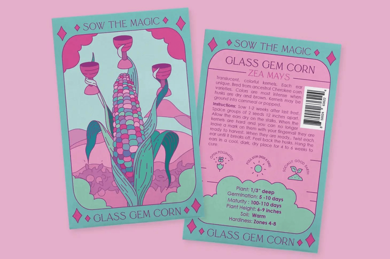 Sow the Magic Glass Gem Corn Tarot Seed Collection