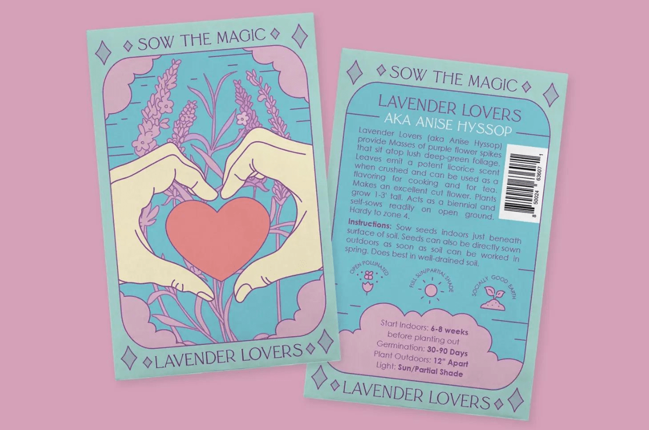 Sow the Magic Lavender Hyssop Tarot Seed Collection