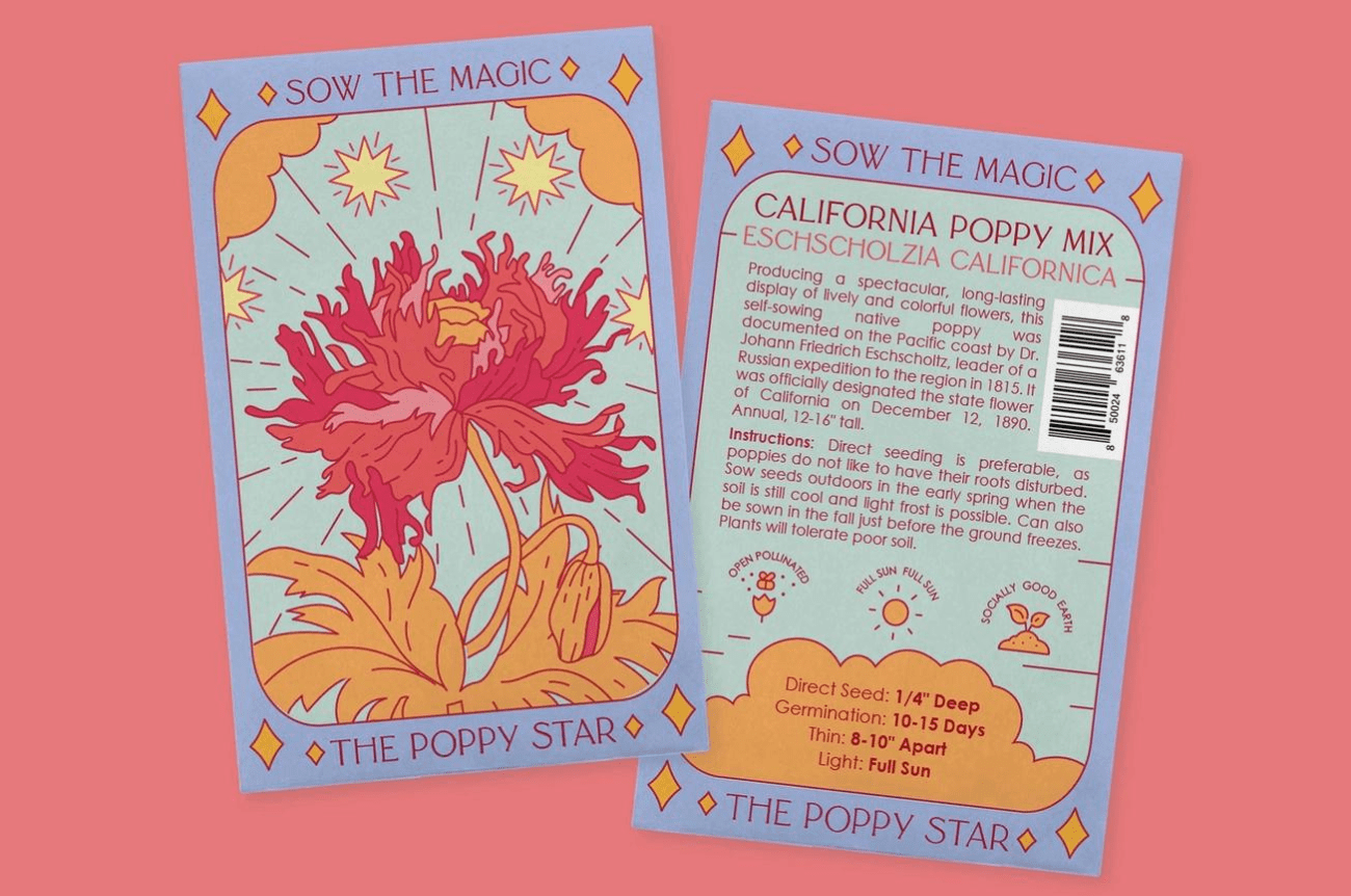 Sow the Magic Poppy Star Tarot Seed Collection