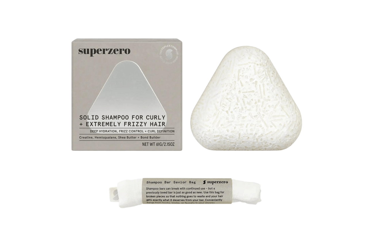 Superzero Shampoo Bar for Curly, Coily, Extremely Frizzy Hair