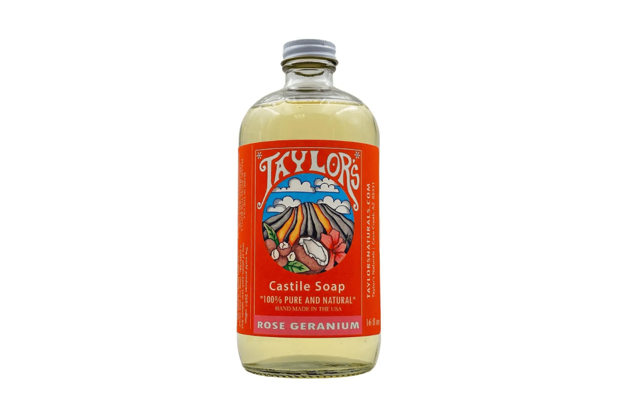 Taylor's Naturals Rose (Geranium) Liquid Castile Soap