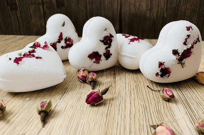 The Waste Less Shop Organic Rose Heart Bath Bomb