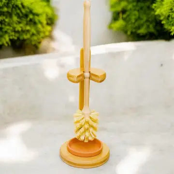 Plastic Free Toilet Brush With Stand