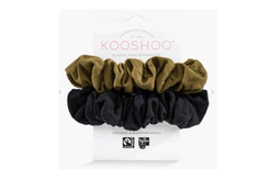 KooShoo Black Olive Organic Scrunchies