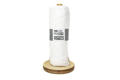 Holder + 24 Pre-rolled Unpaper Towels Set - White - The Waste Less Shop