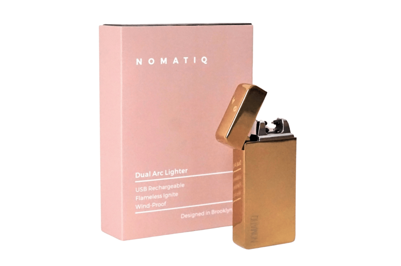 Nomatiq Gold Electric Dual Arc Rechargeable Lighter