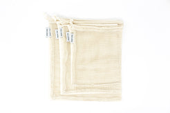 Organic Cotton Produce Bags - Set of 6 - The Waste Less Shop