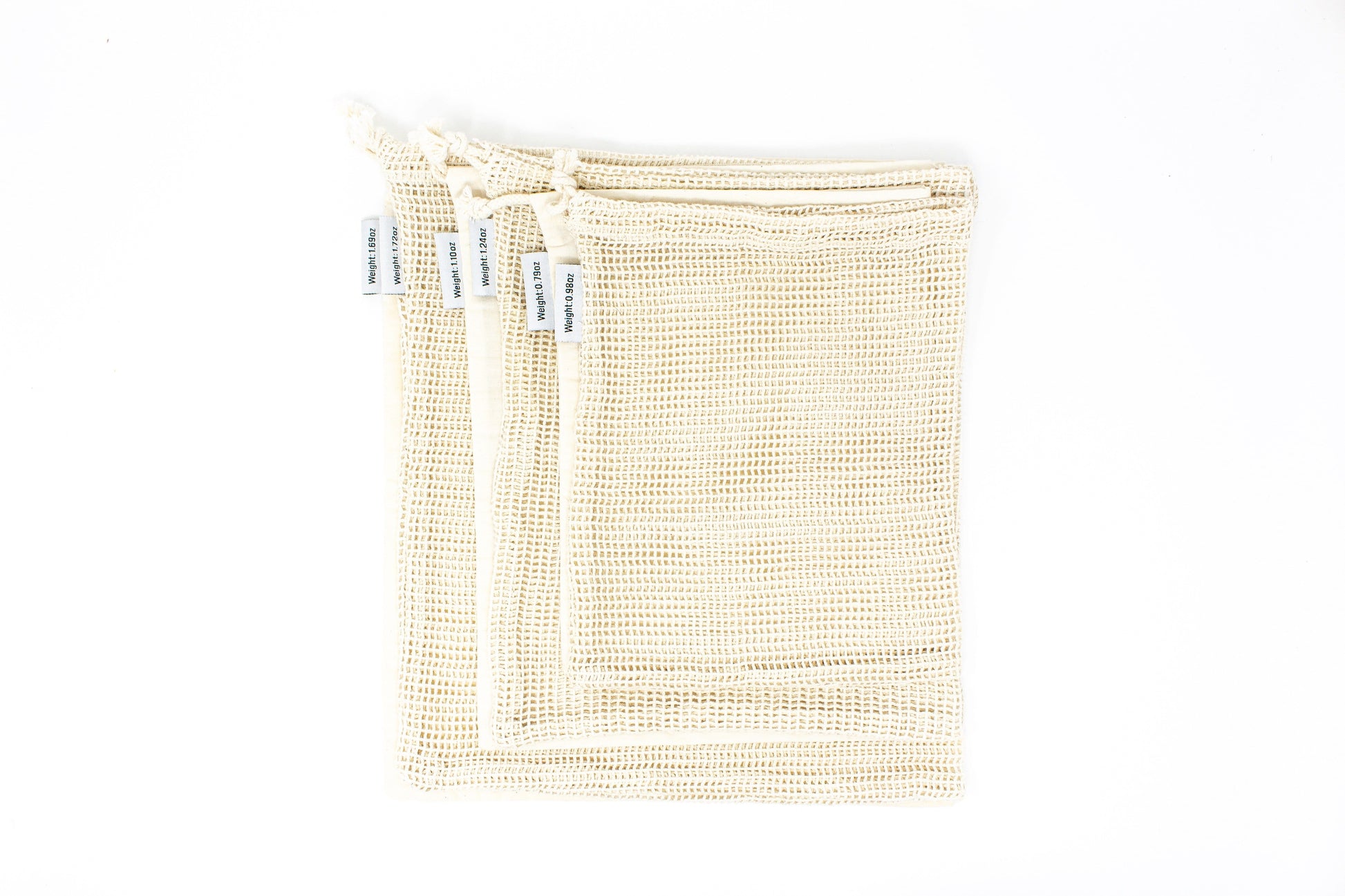 Organic Cotton Produce Bags - Set of 6 - The Waste Less Shop