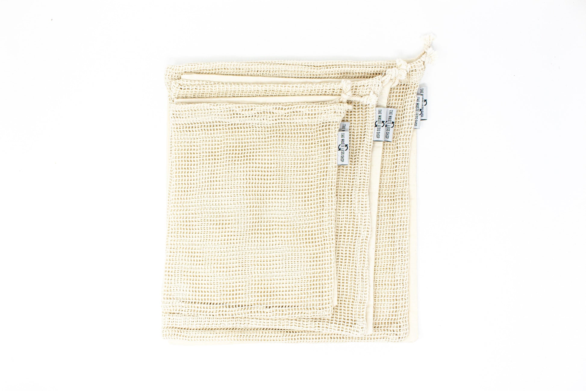 The Waste Less Shop Organic Cotton Produce Bags - Set of 6
