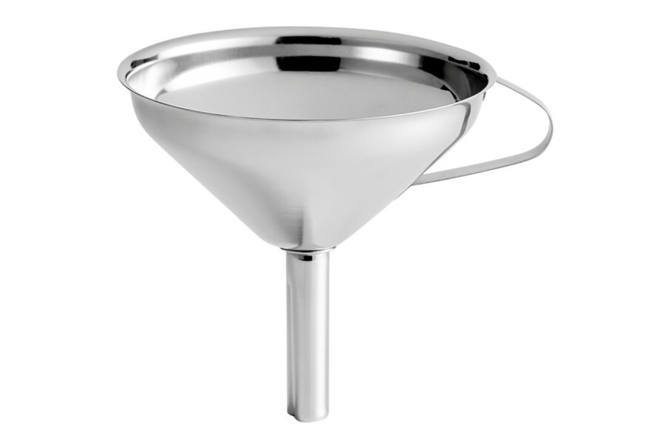 The Waste Less Shop Stainless Steel Wide Mouth Funnel with Handle